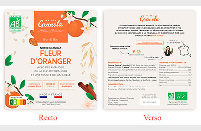 Packaging Maison Granola fleur d'oranger